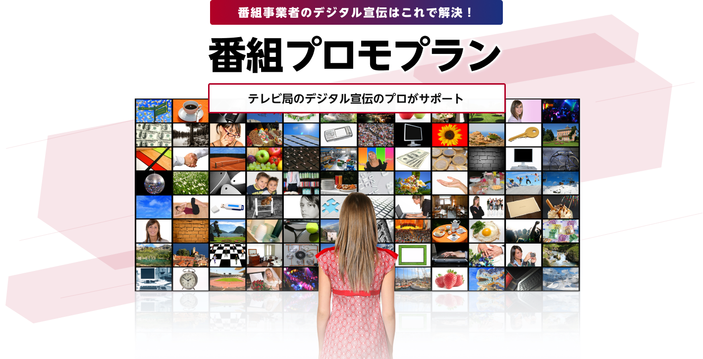 番組事業者のデジタル宣伝はこれで解決！ 番組プロモプラン テレビ局のデジタル宣伝のプロがサポート